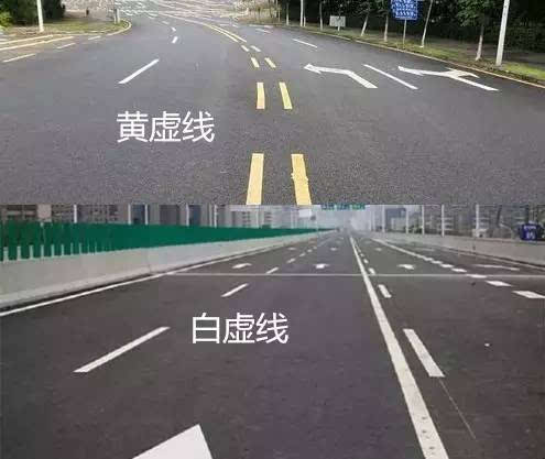 交通线路地面两边白色图片