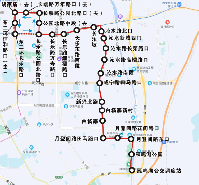 西安188路公交车路线图图片