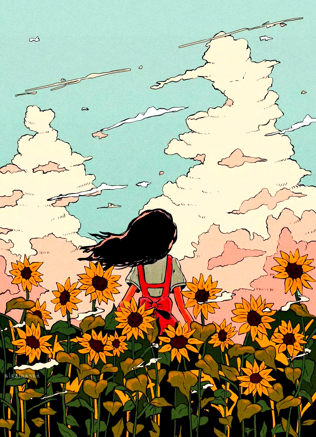 菲律宾插画师haranikala的独特风格:复古与现代的完美交融,色彩绚烂且