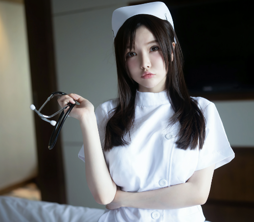 性感撩人女护士白色ol制服与内衣加白色丝袜美腿私房写真