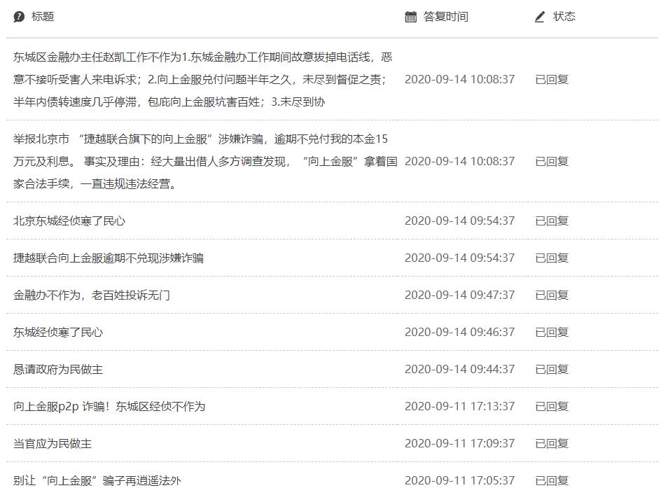 暗雷?向上金服出现严重逾期,无公告无兑付,招大量出借人投诉