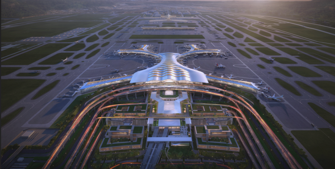 华建集团华东院原创设计的昆明长水国际机场t2航站楼正式开工建设