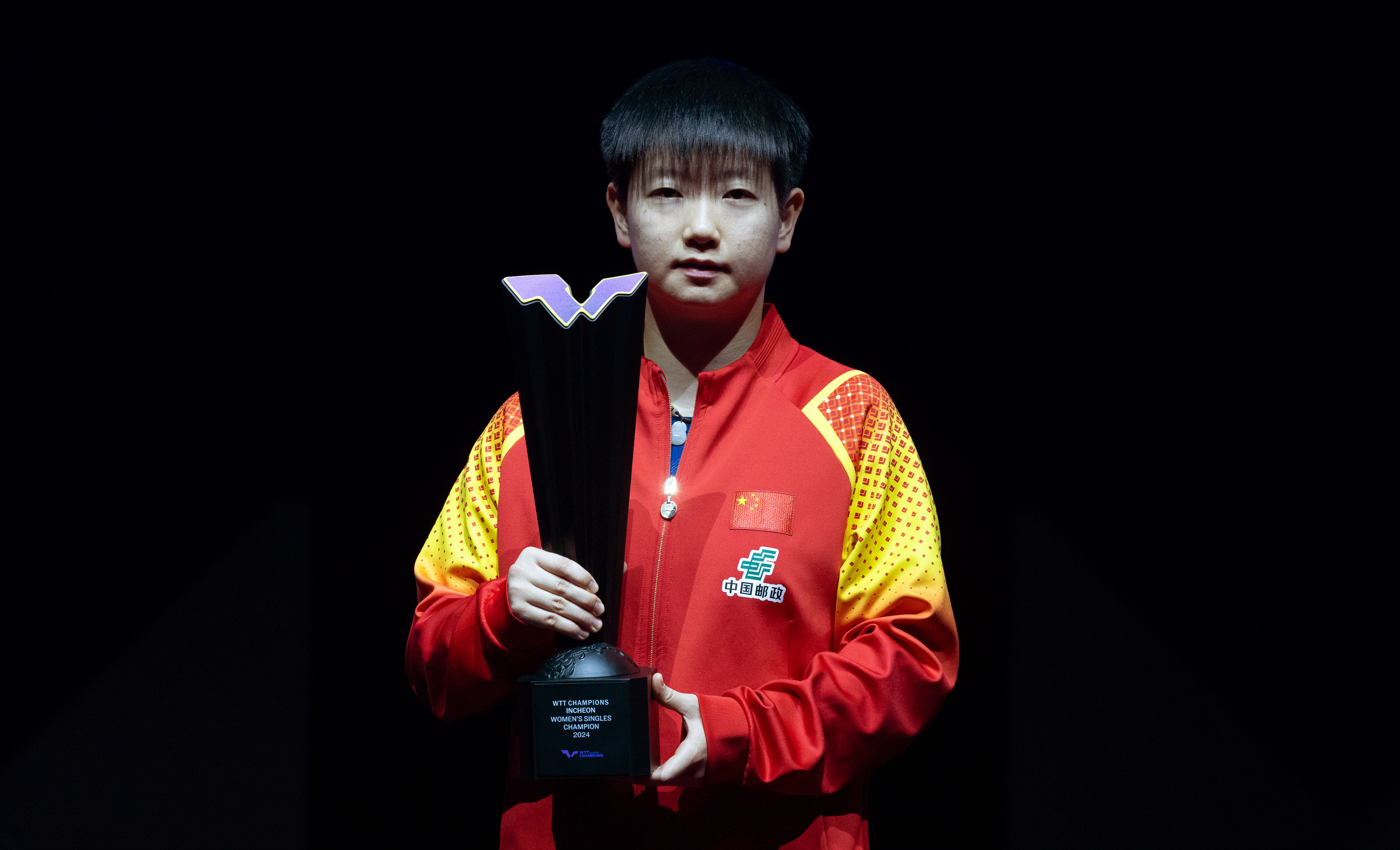 孙颖莎夺得乒乓球wtt仁川冠军赛女单冠军