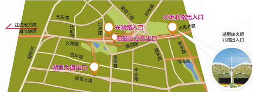 海沧隧道怎么走?海沧隧道交通导引图示意图