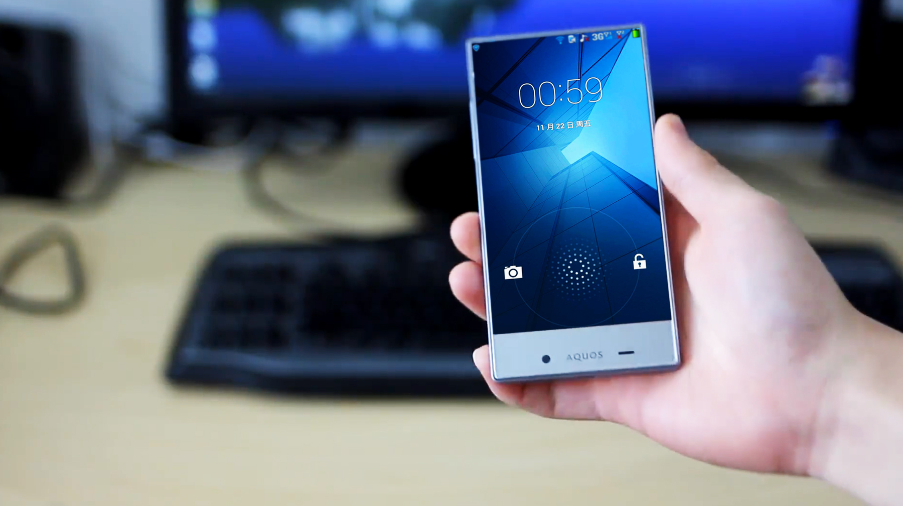 全面屏鼻祖,体验洋品牌夏普无边框手机,超前的屏幕灯效是亮点