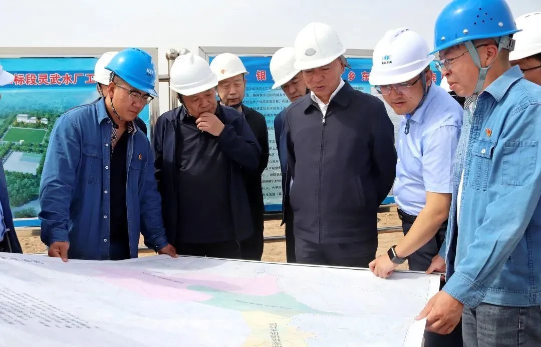朱云调研银川都市圈城乡东线供水工程建设及高效农业节灌供水保障工作