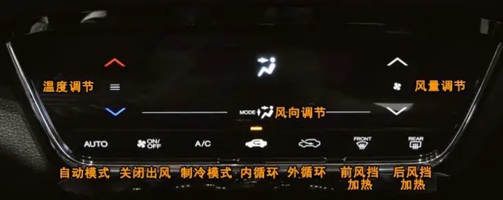 本田冠道空调按钮图解
