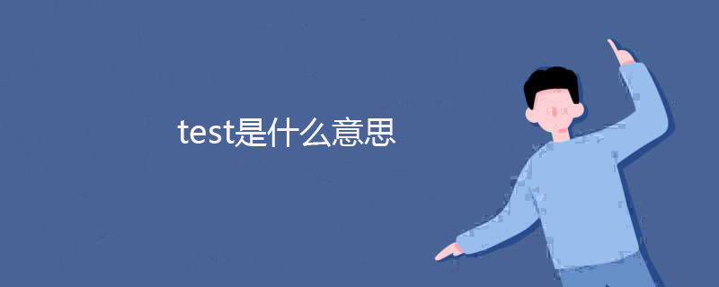 test的意思是什么?