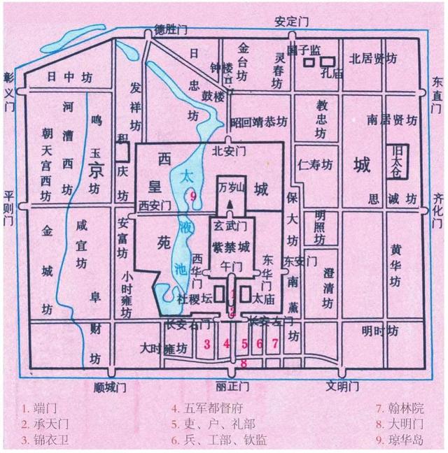 明清北京城简图