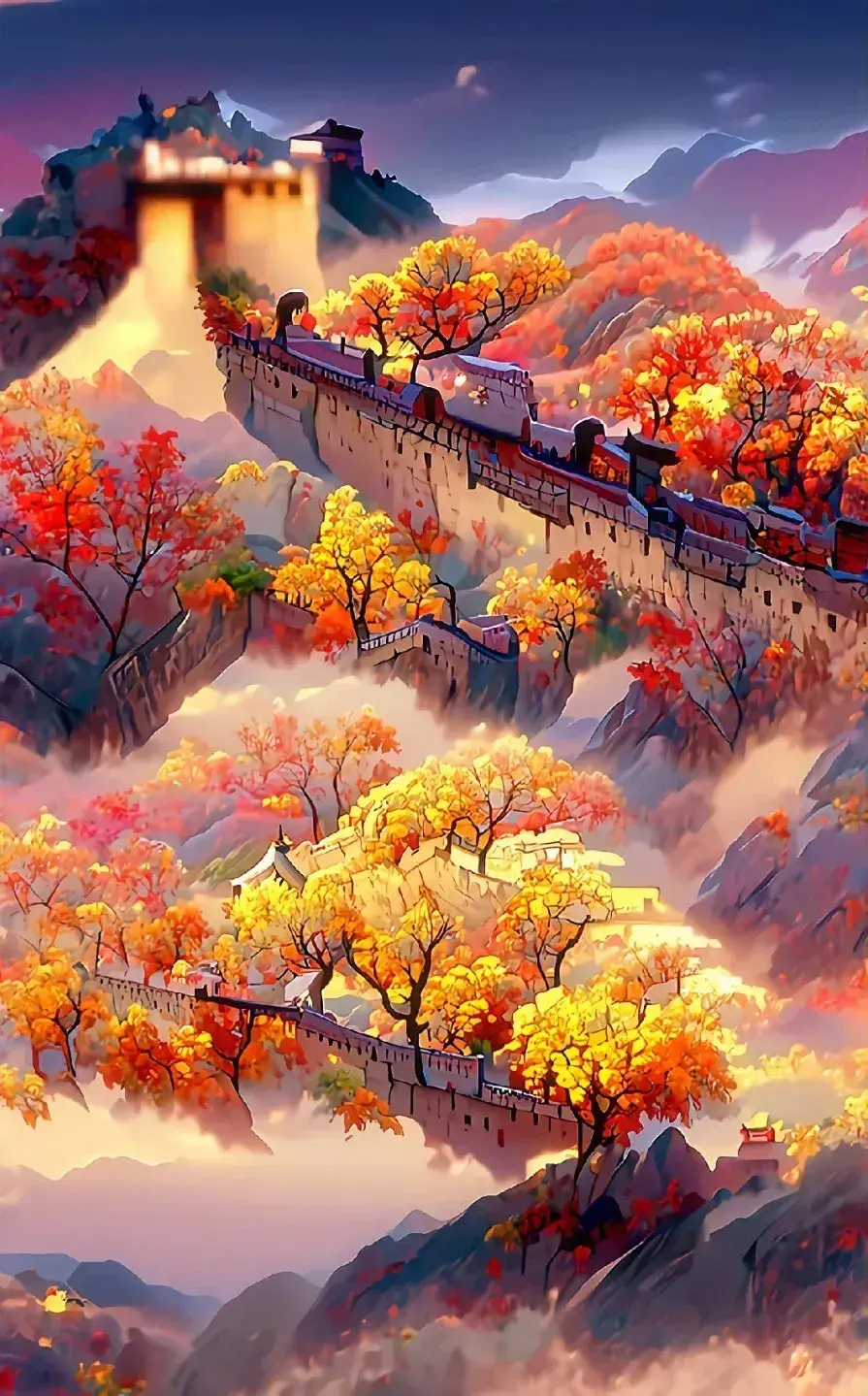 长城壁纸,万里长城憾玉皇,蜿蜒屹立世无双