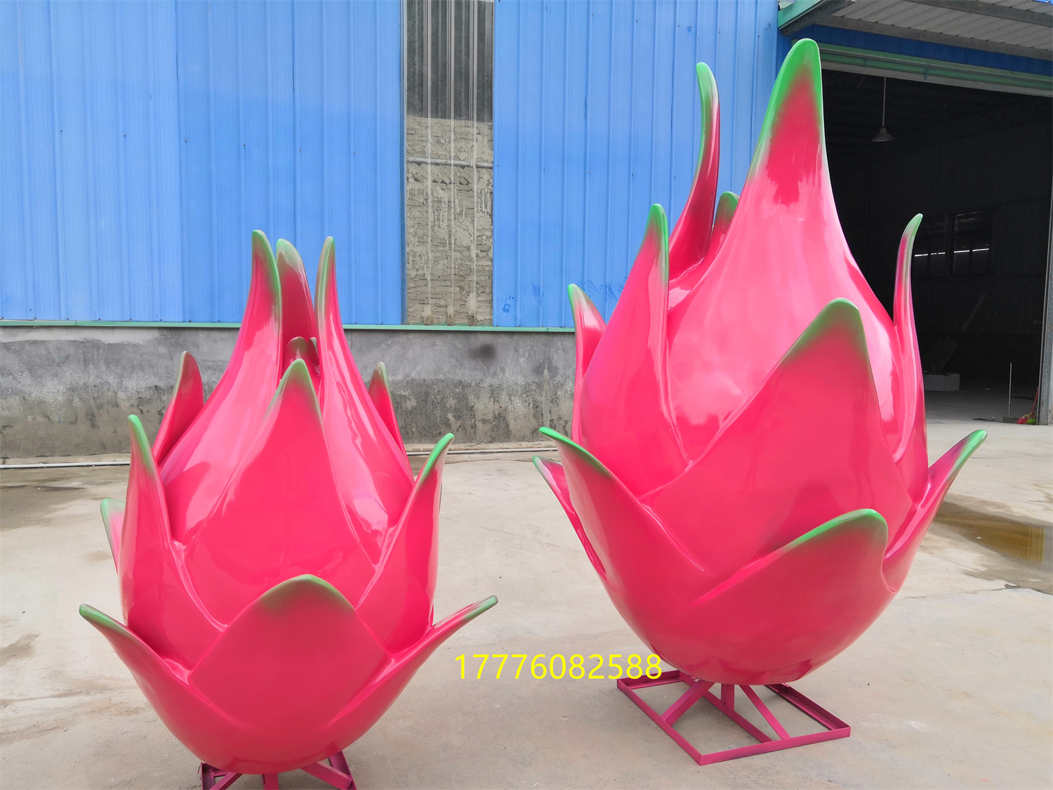 玻璃钢火龙果雕塑不仅仅适用于火龙果种植基地的形象标题雕塑