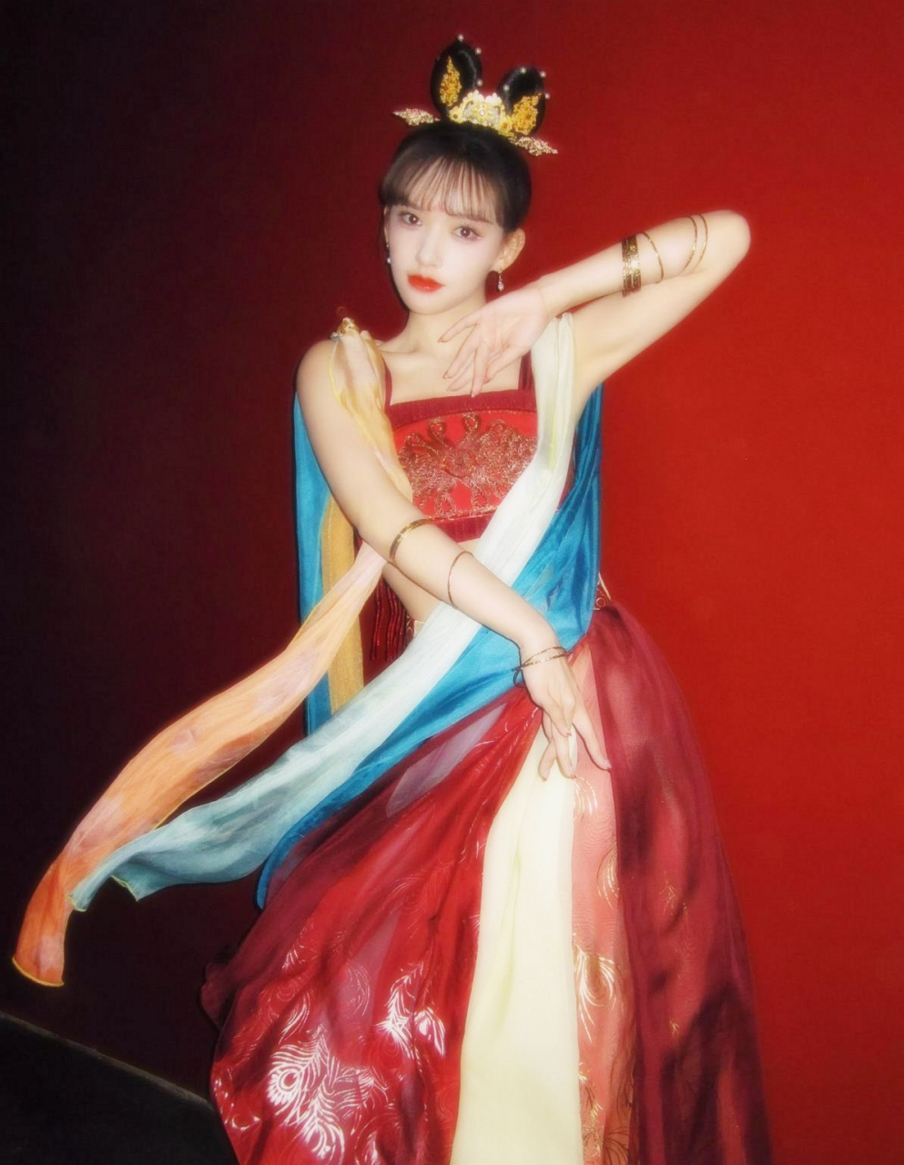 程潇飞天模特写真敦煌女神裙飘飘美若仙子