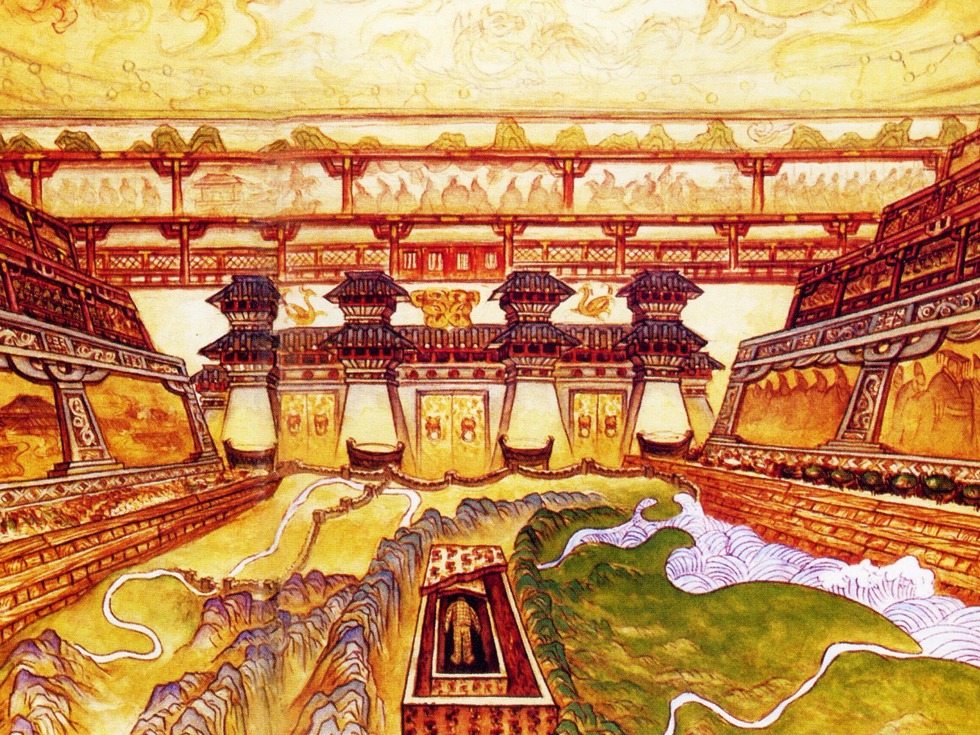 秦始皇陵地宫模拟图图片