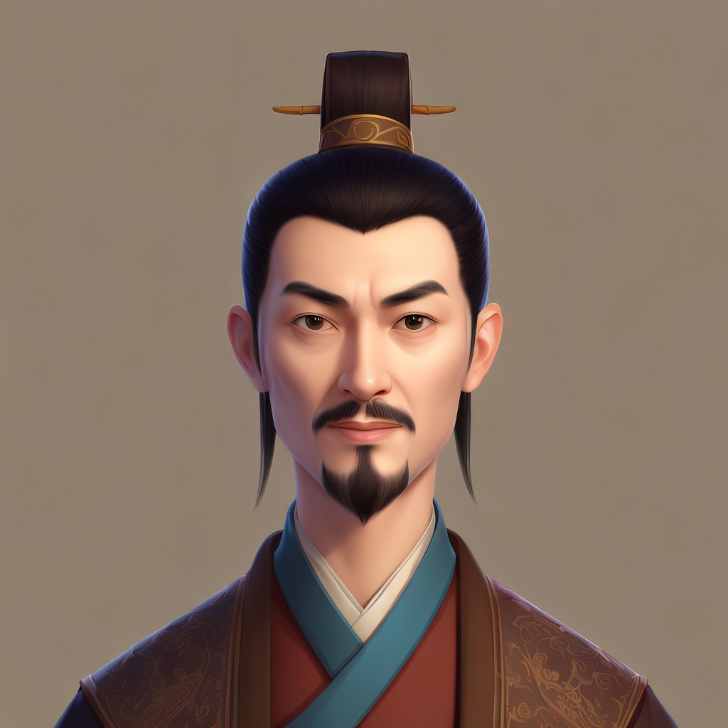 文心一格ai自动生成的李白卡通形象