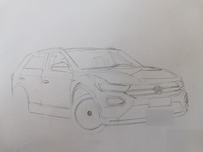 「我的z 态度」手绘大众探歌t-roc