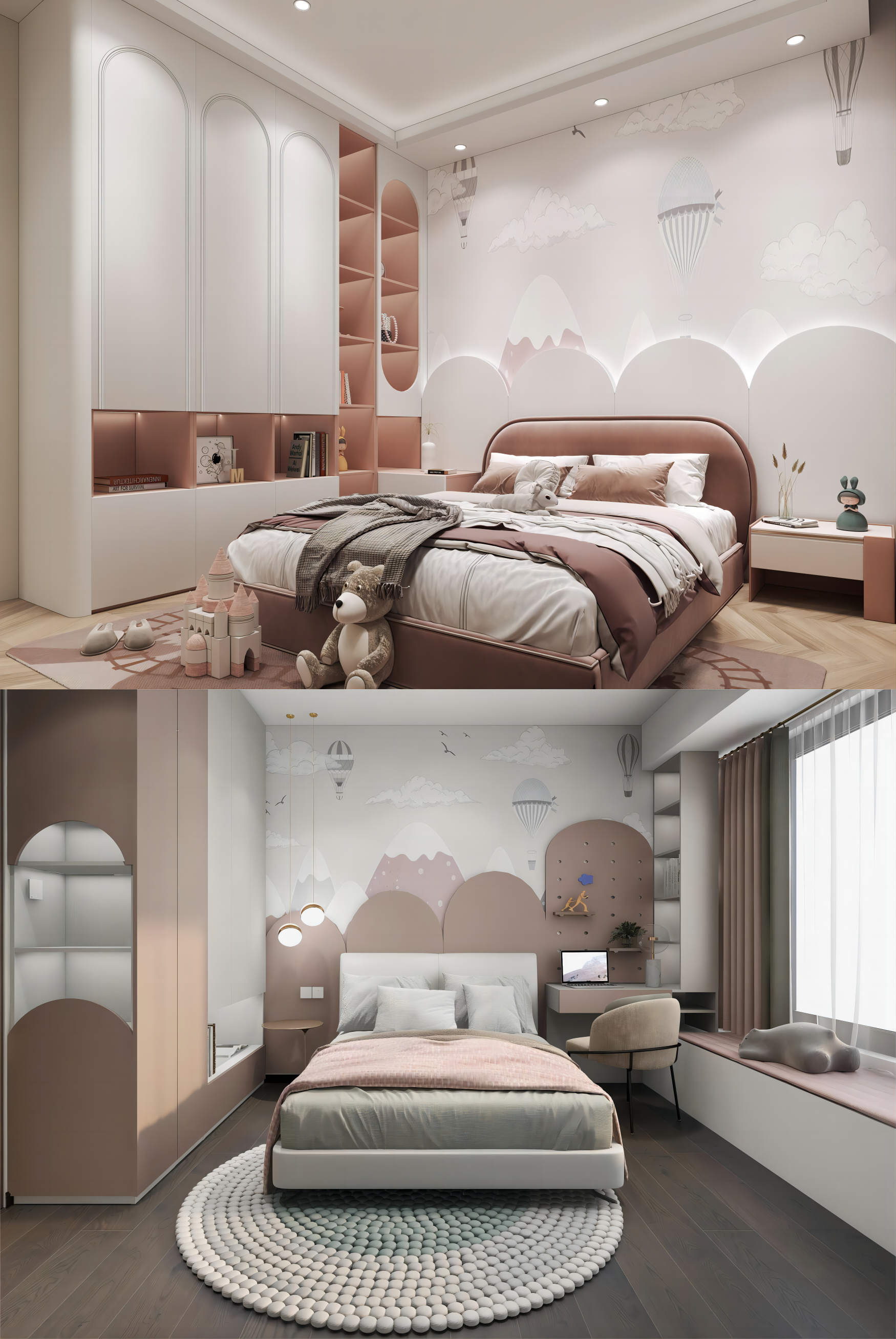 充满童趣和少女心设计的儿童房!