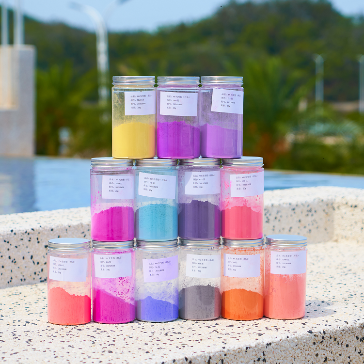 焱煌色彩推出耐晒20小时以上光变粉温变粉材料