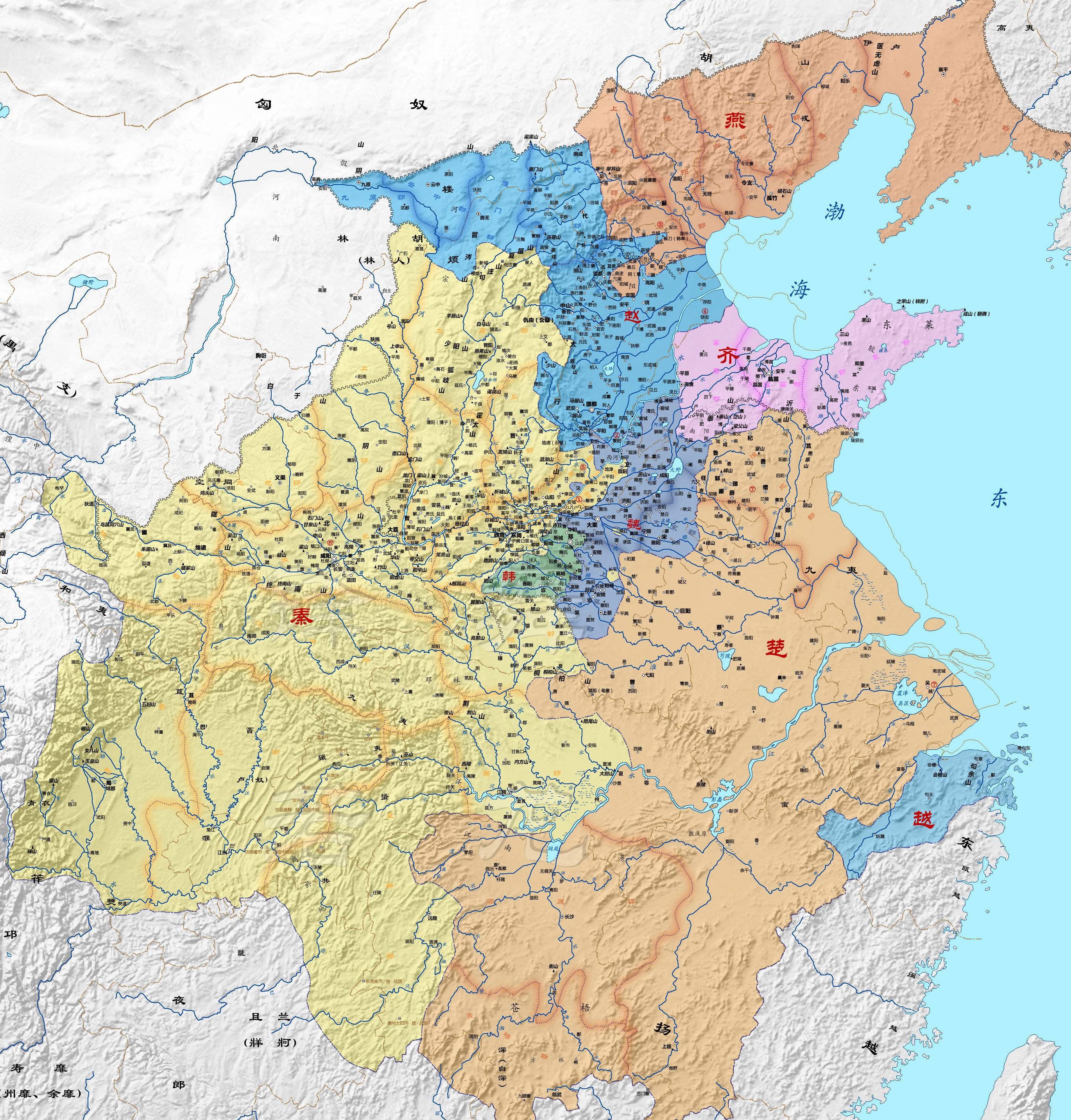地图中的历史:战国七雄的国力及发展