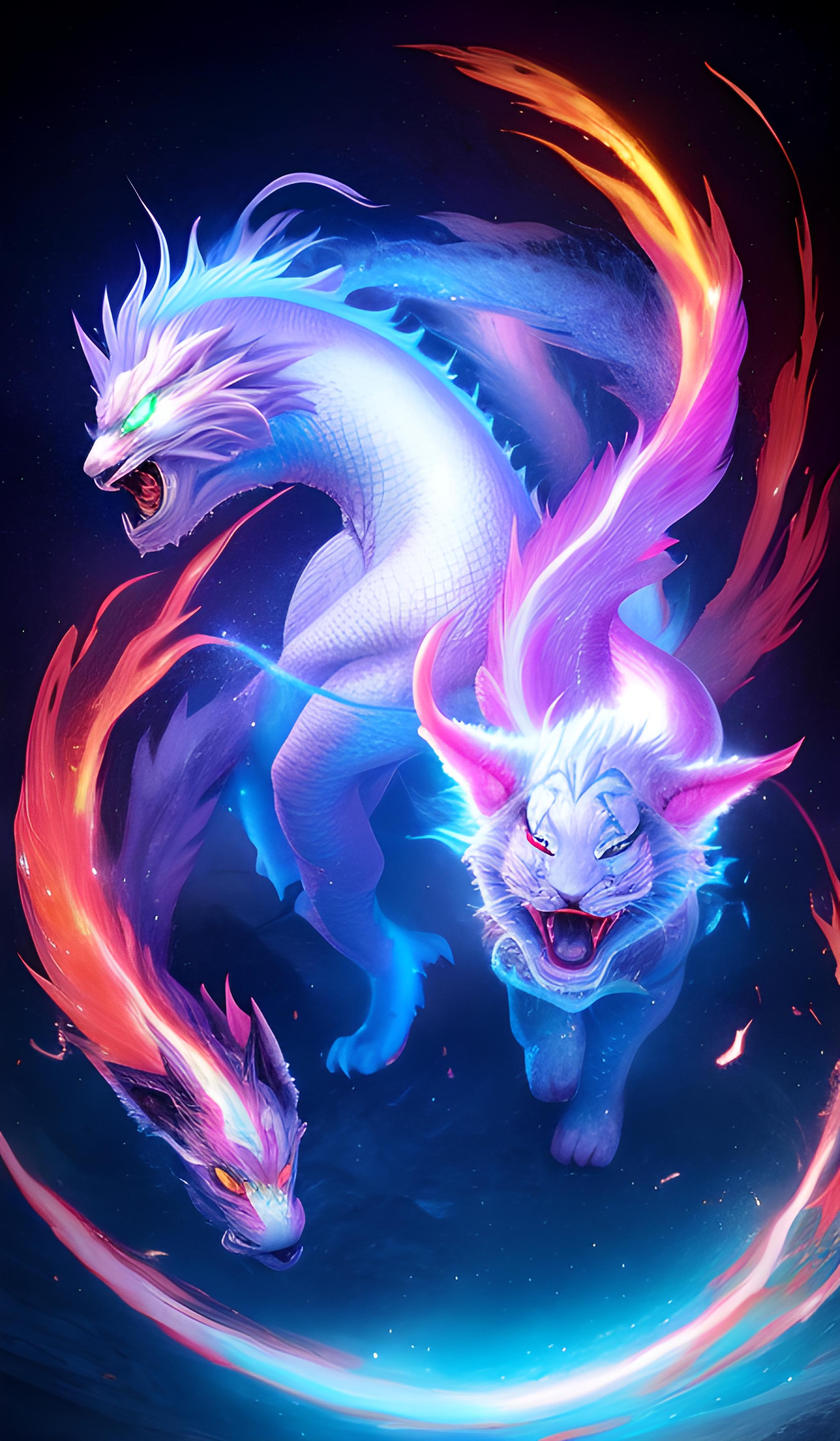 分享神兽龙虎系列手机壁纸4月11日第二季