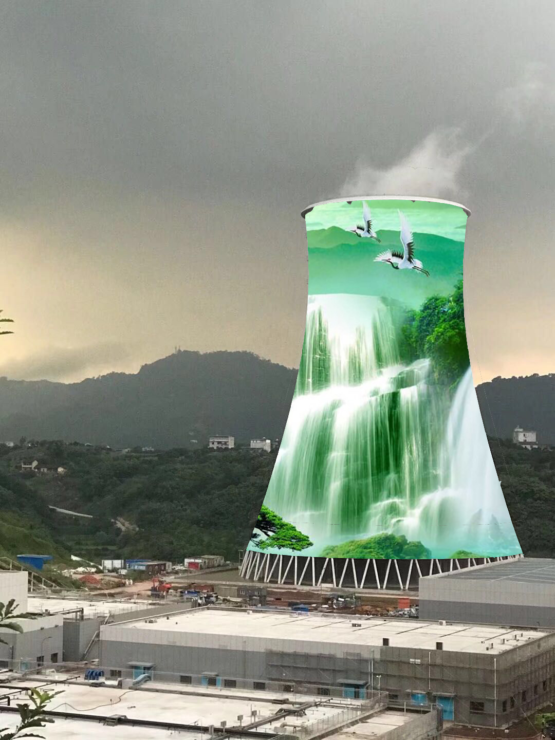 冷却塔外壁美化效果图