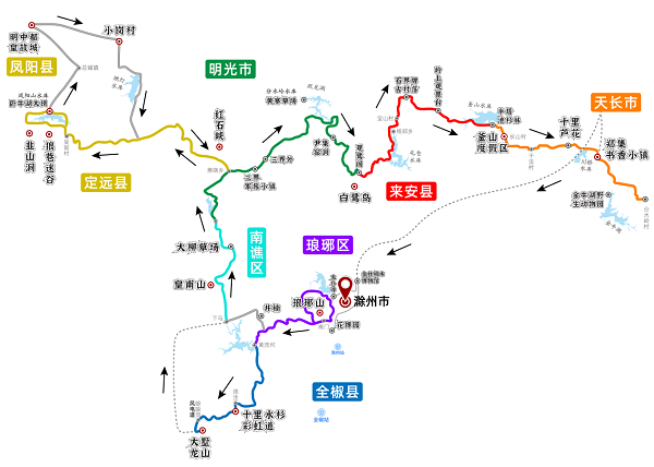 自驾游重点客源地专家一行调研江淮分水岭风景道