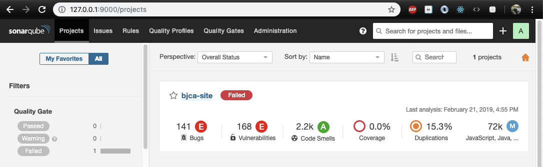 玩转一下 sonarqube 代码质量管理平台
