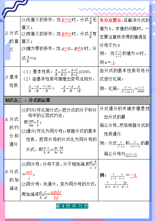 初中数学 把3年重难点 编 成框架表 打印一份背 考试稳赢 来自百家号 学霸秘诀 不错网