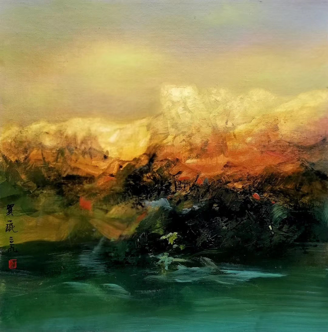 「艺惠藏」贺一珉意象油画60幅作品集欣赏,尽显大家风范