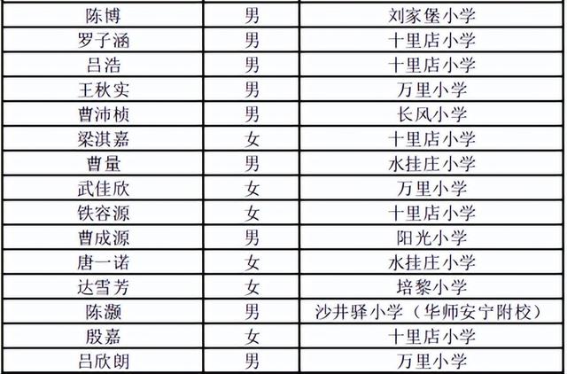 兰州东方学校2023年小升初电脑派位录取名单公示