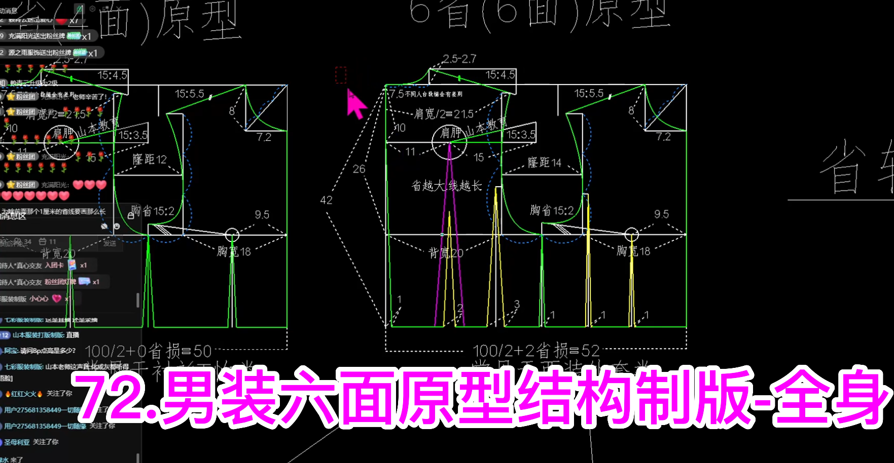 男女上衣原型六省六面原型四省原型纸样打版