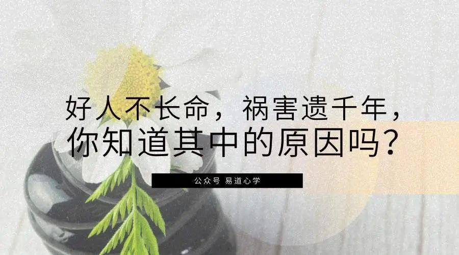好人不长命,祸害遗千年,你知道其中的原因吗?