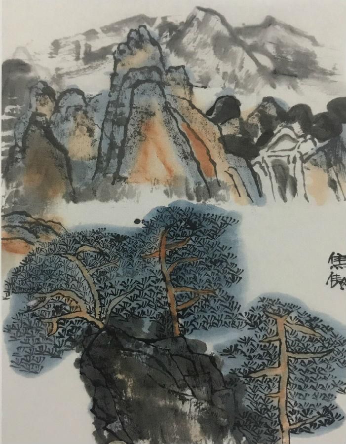 美术考级山水画七级,六级作品是什么样的—山水篇