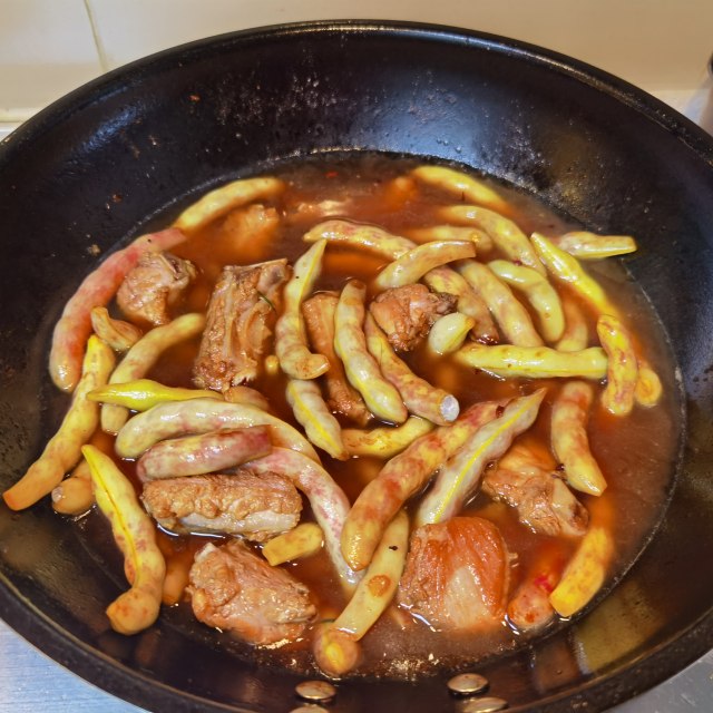 排骨炖黄金勾豆角