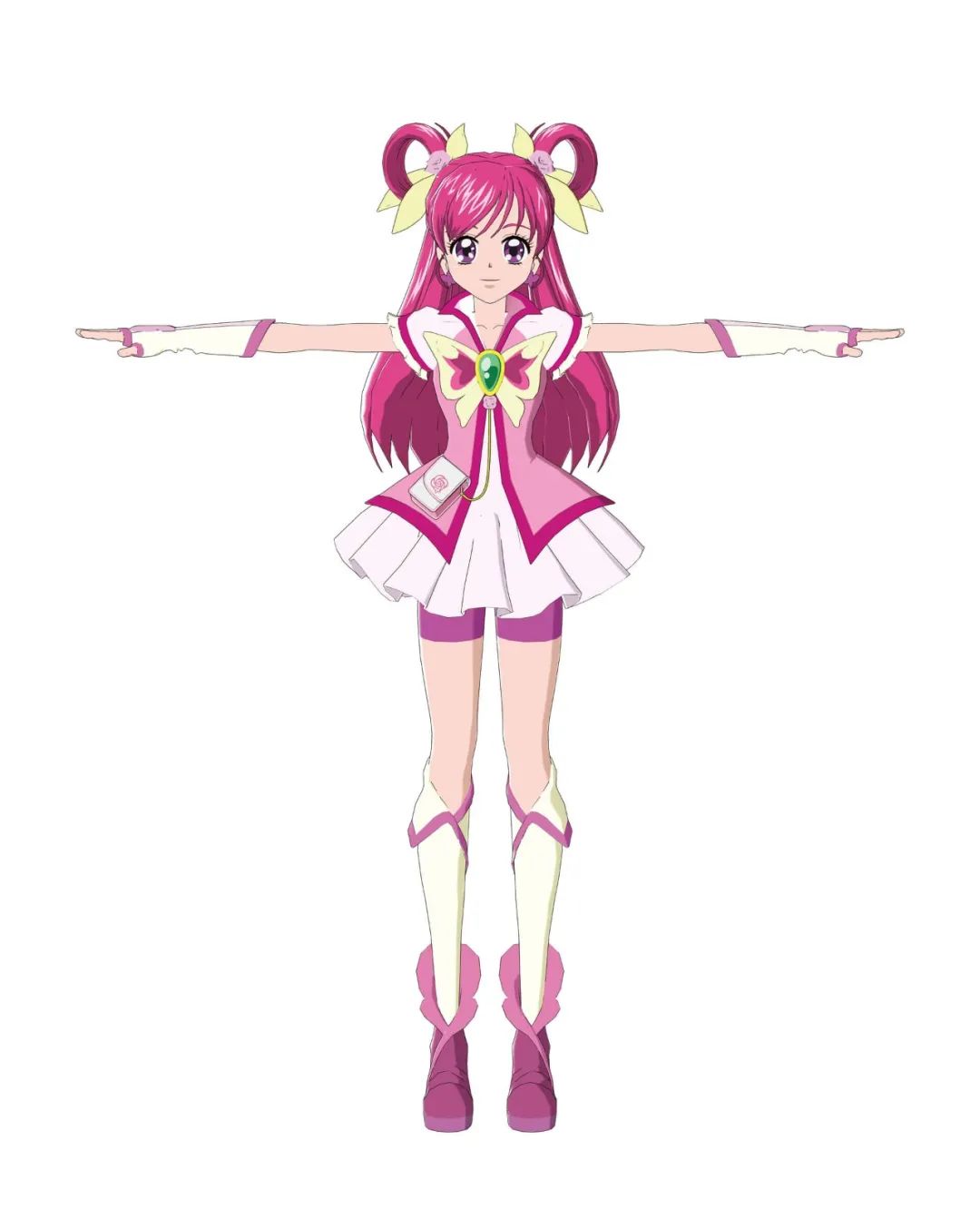 主角cure dream的动漫模型▲针对 vr 减少了多边形,材质和纹理的数量.