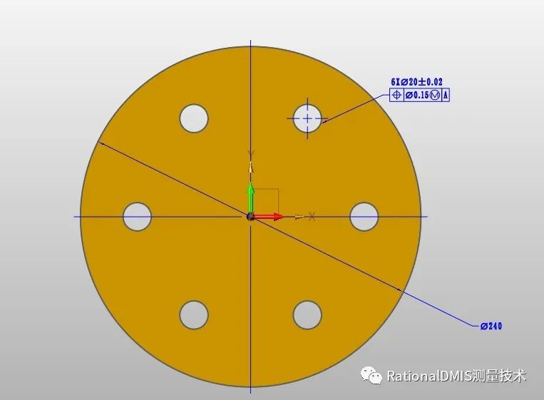 rationaldmis 2022法兰盘复合位置度测量与评价