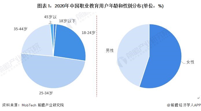 2022年中国在线职业教育行业用户画像分析"20"成为职教用户主力军