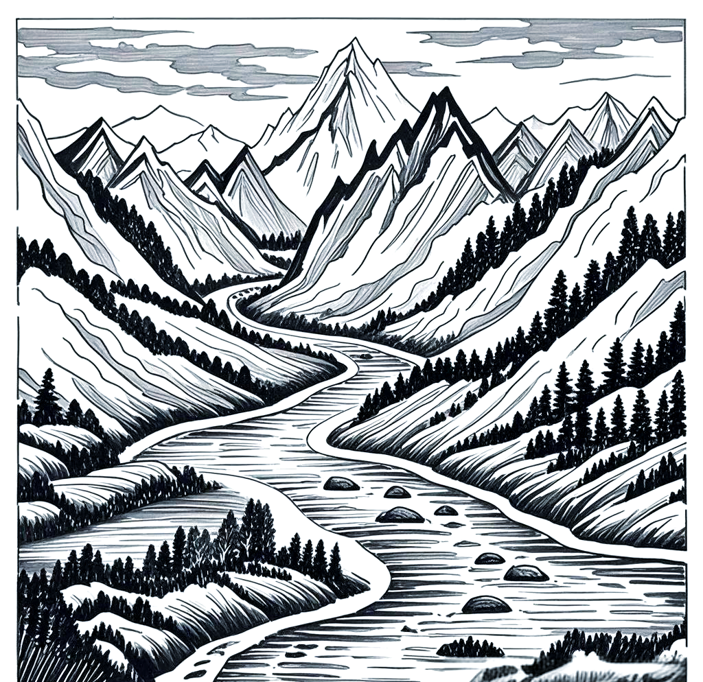 小桥流水山水的线描技法与技巧详解