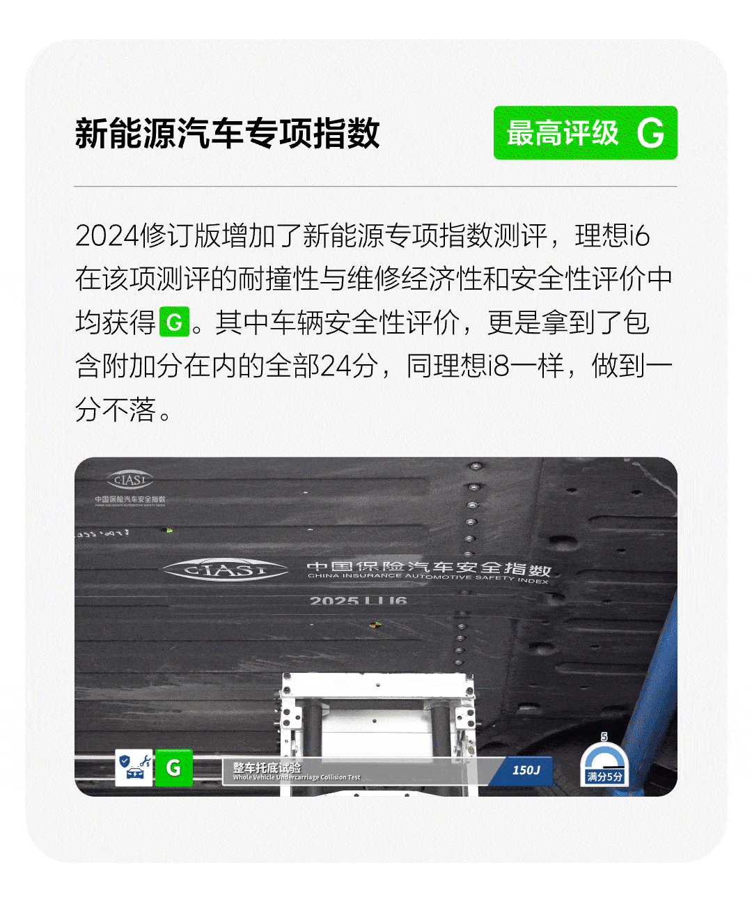 G满贯！理想i6全优成绩获中保研最高评级-有驾