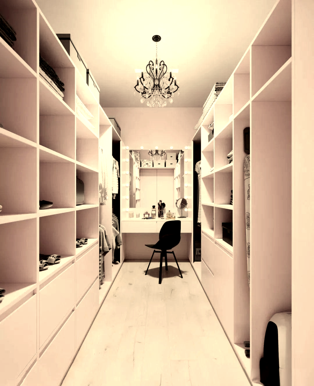 衣帽间装修设计建议及观点,打造时尚,多变,收纳空间丰富的空间