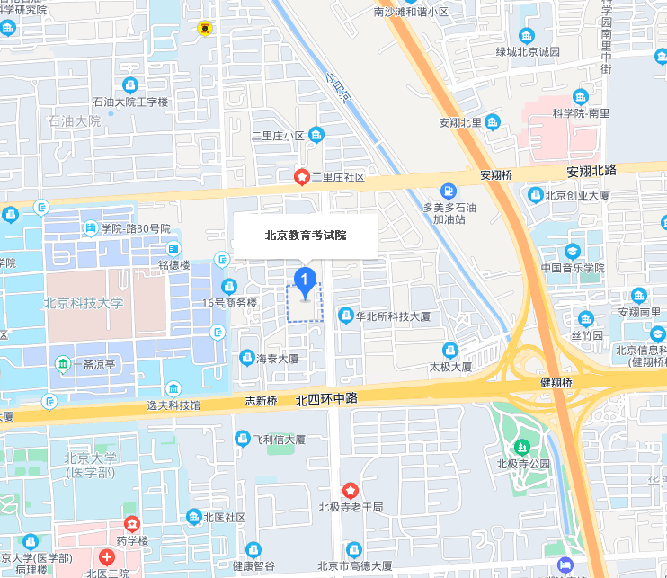 北京教育考试院位置图