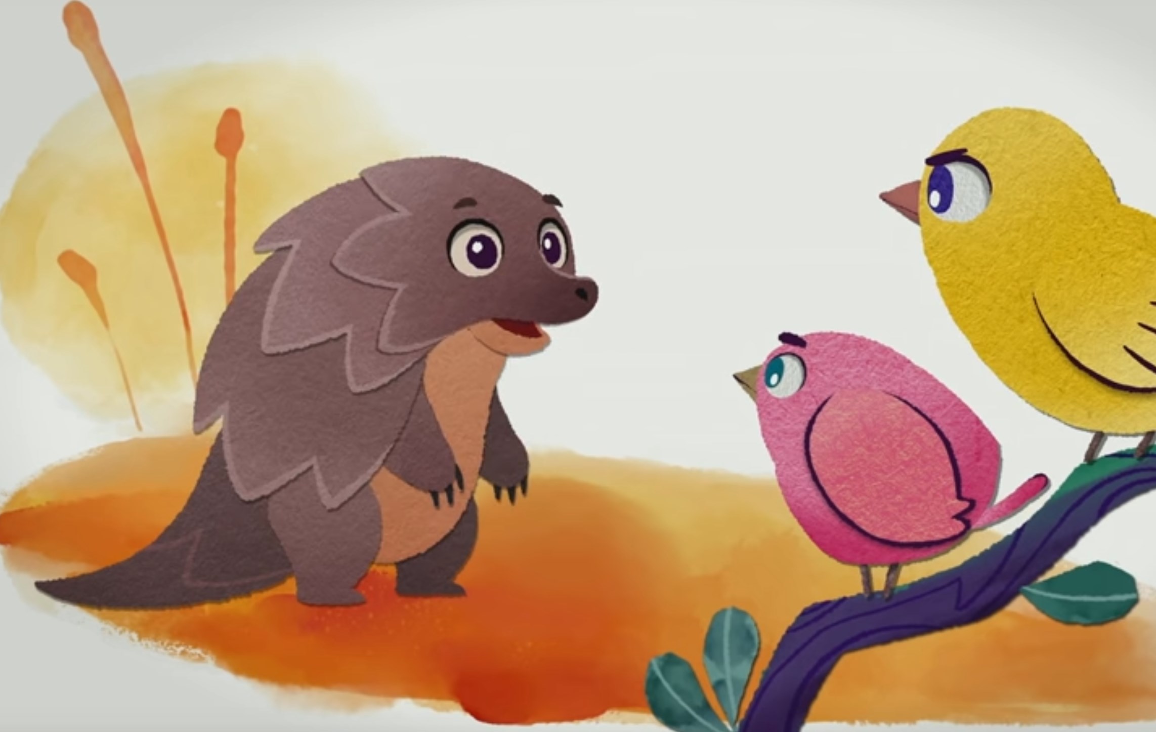 从关于"穿山甲"的动漫设计中,科普这一濒危保护动物