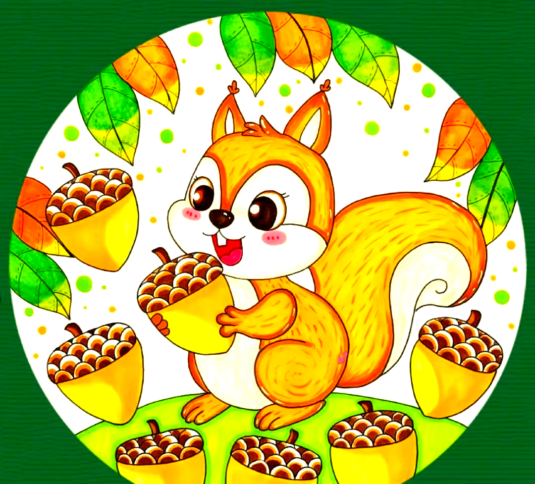 秋天主题创意儿童美术范画精选