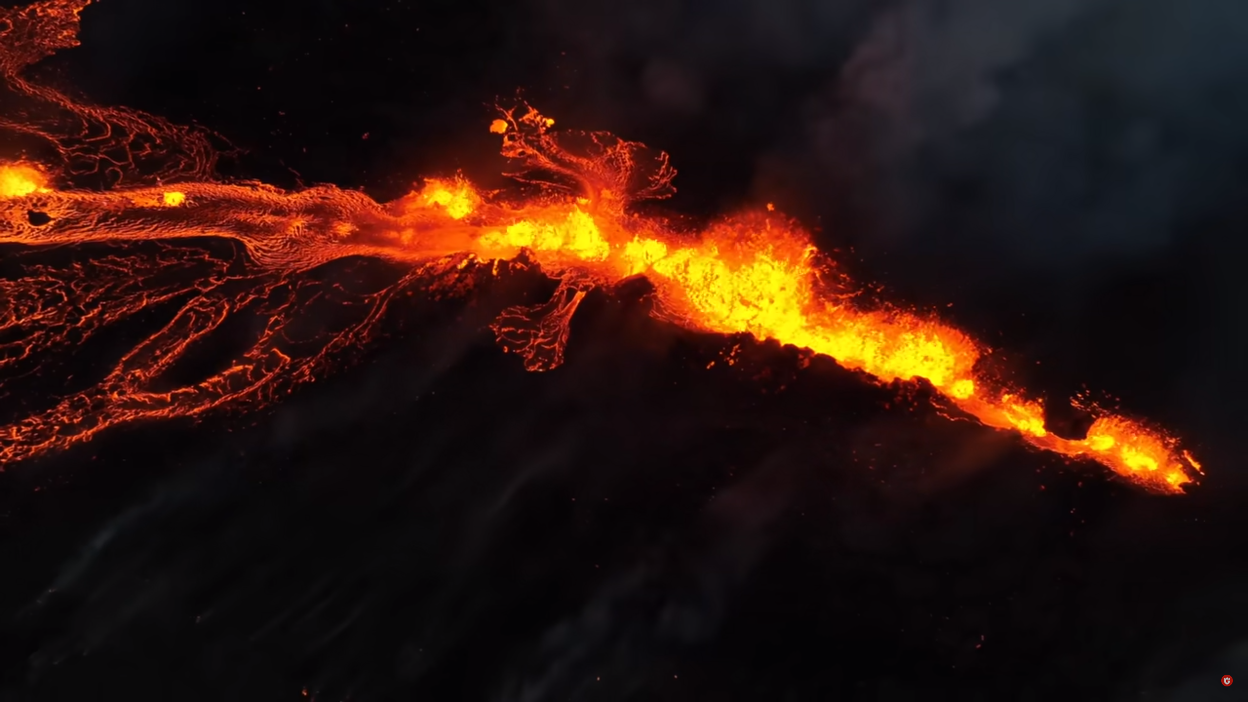 冰岛火山喷发,壮丽奇景!