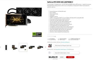 微星卡皇RTX 5090 Lightning Z被卖到超66000元！比MSRP建议售价高了四五倍