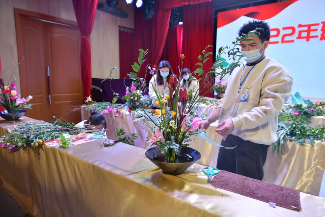 巾帼心向党技能绽芳华2022年延平区插花花艺师职业技能竞赛举行
