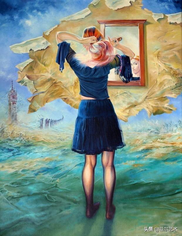 波兰艺术家超现实主义女体油画作品,美极了