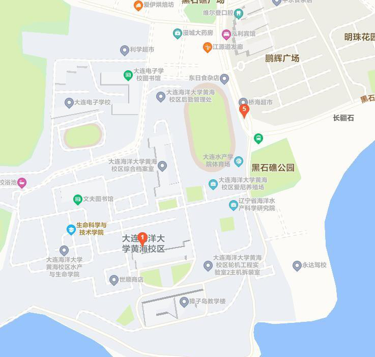 大连海洋大学校园地图