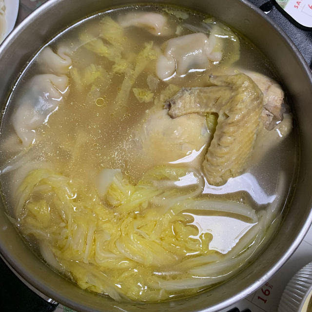 青菜汤水饺图片