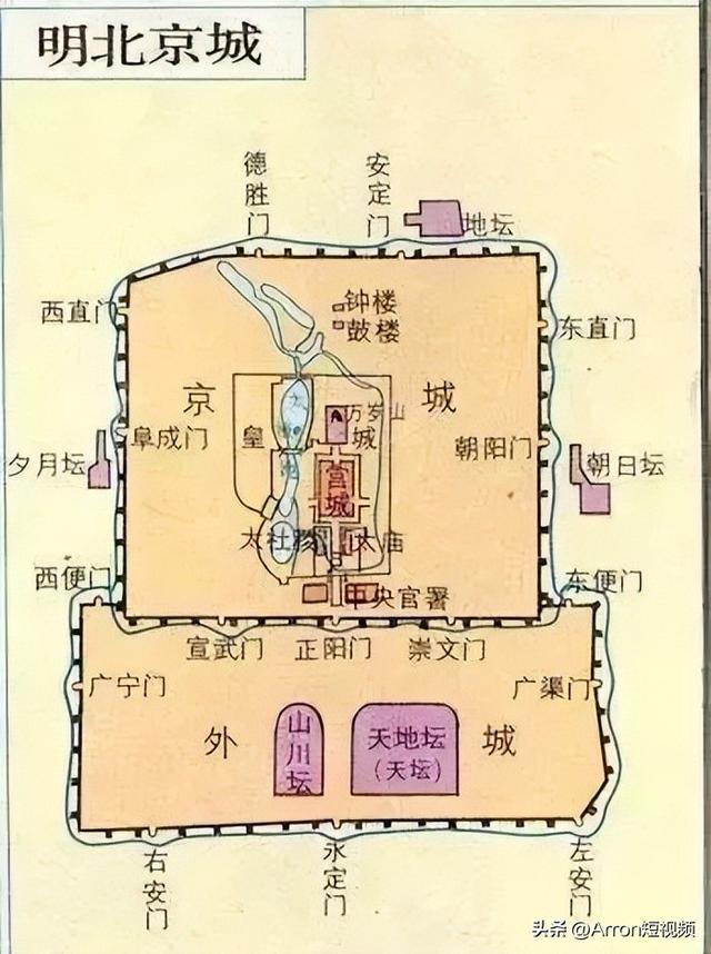 老北京地图复原高清图图片