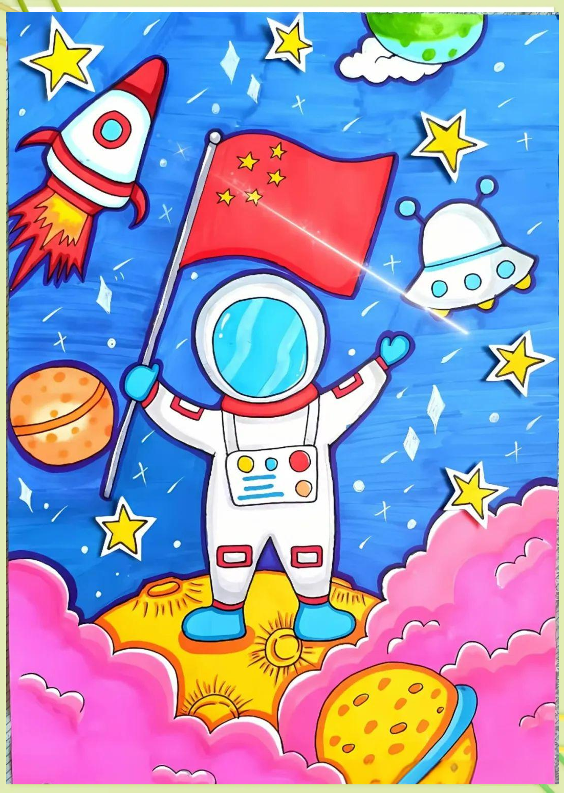 科技手抄报与小报精选,高清线稿可打印